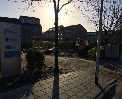 Bestrating parkeerplaats