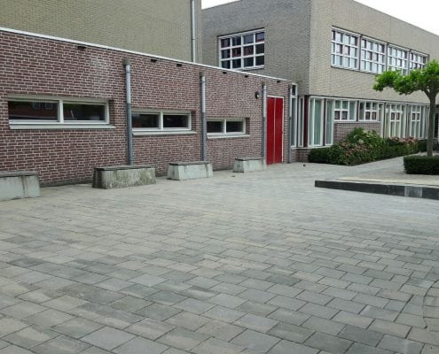 Straatwerk schoolplein Lekkerkerk