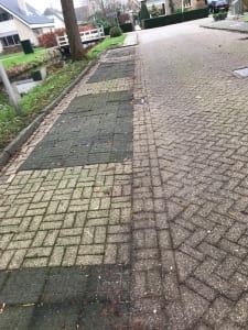 Stoep en parkeervakken opnieuw bestraten Krimpen